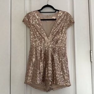 Rose Gold Sequin Romper